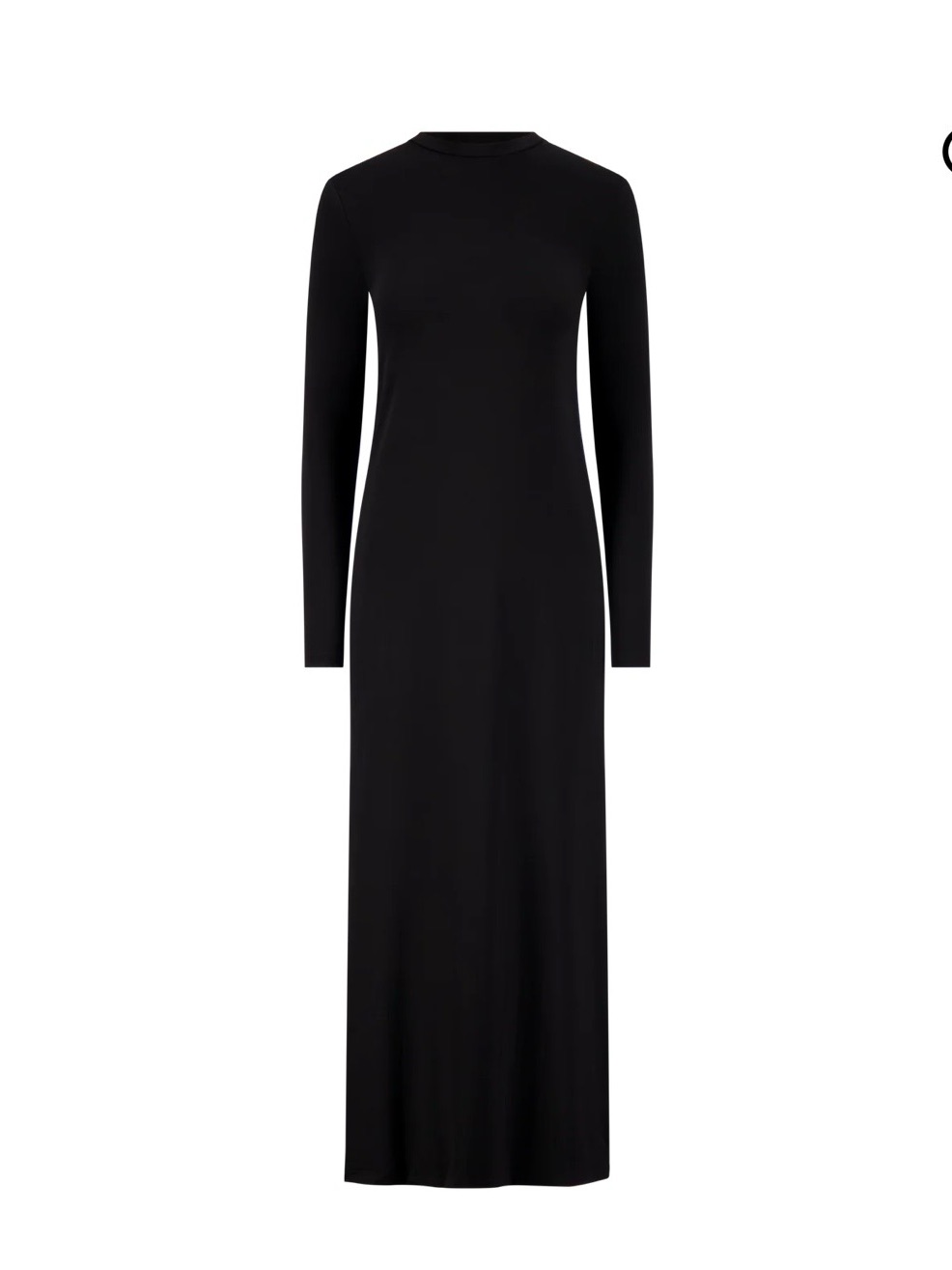 Nwt Long Sleeve Black Maxi Dress With High Neck